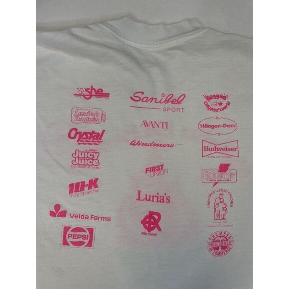 VINTAGE Sheraton Run For Hope 1990 Graphic T-shirt Men Medium 90s Single Stitch - Picture 7 of 11